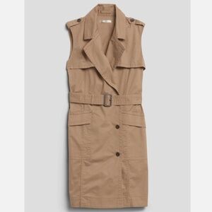 Banana Republic Blazer Trench Dress Khaki Size Petite Small